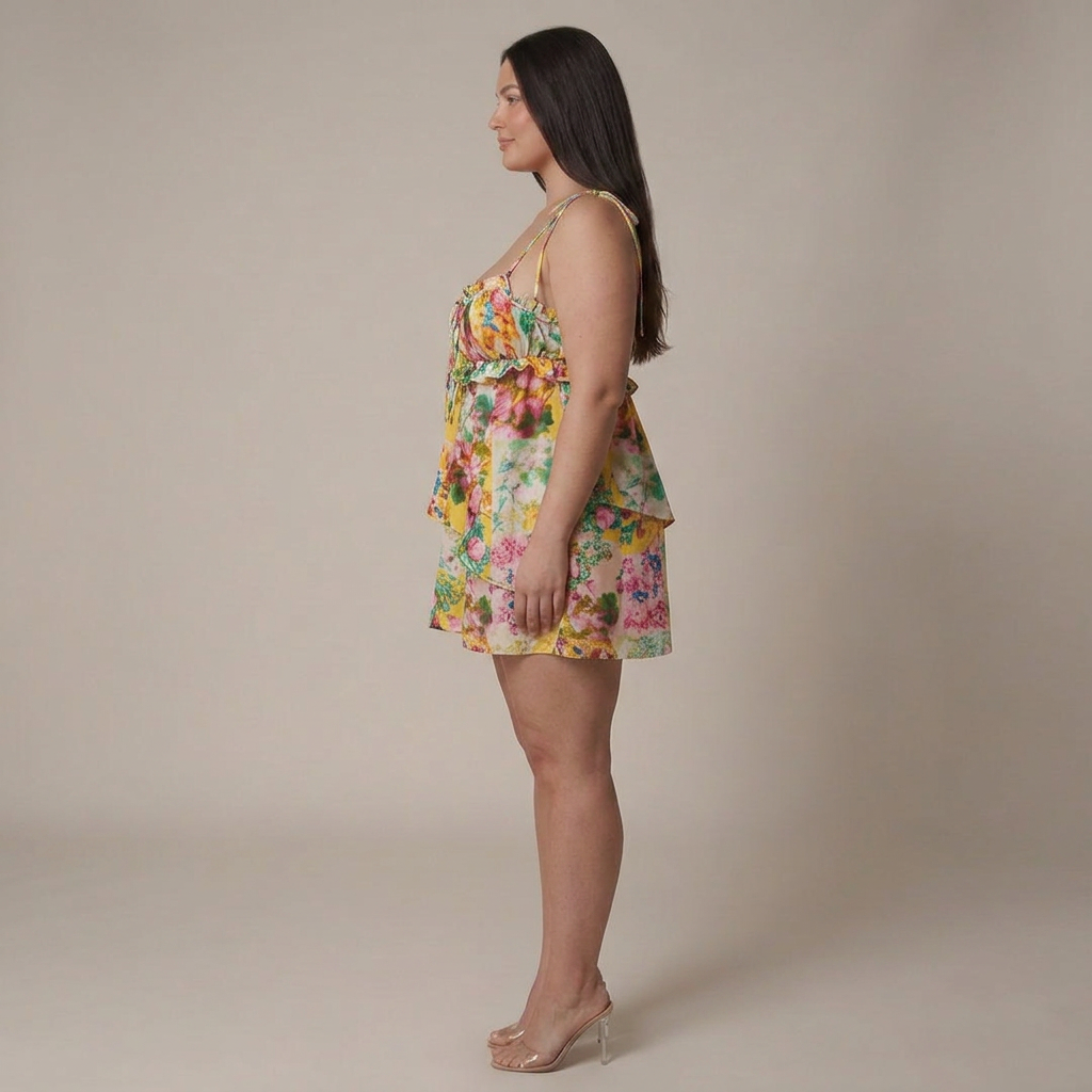 Shirley | Chiffon Floral Mini Dress