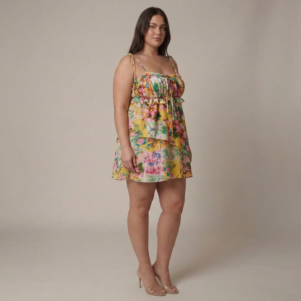 Shirley | Chiffon Floral Mini Dress