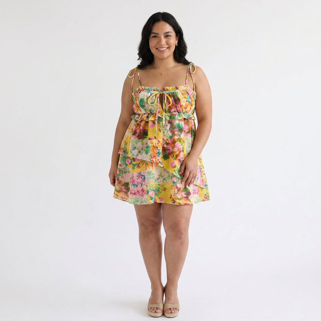 Shirley | Chiffon Floral Mini Dress