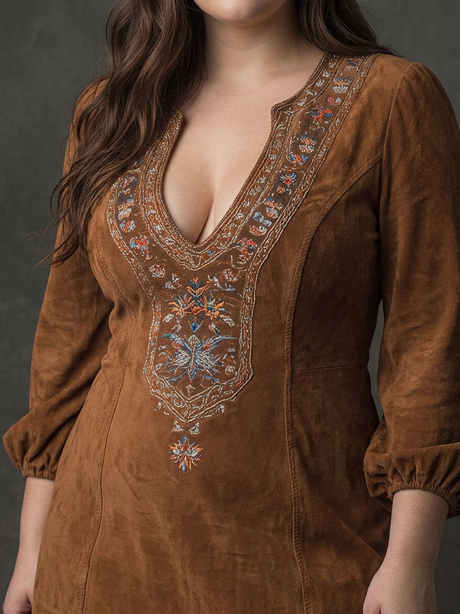 Florence | Embroidered Long Sleeve Mini Dress