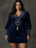 Florence | Embroidered Long Sleeve Mini Dress