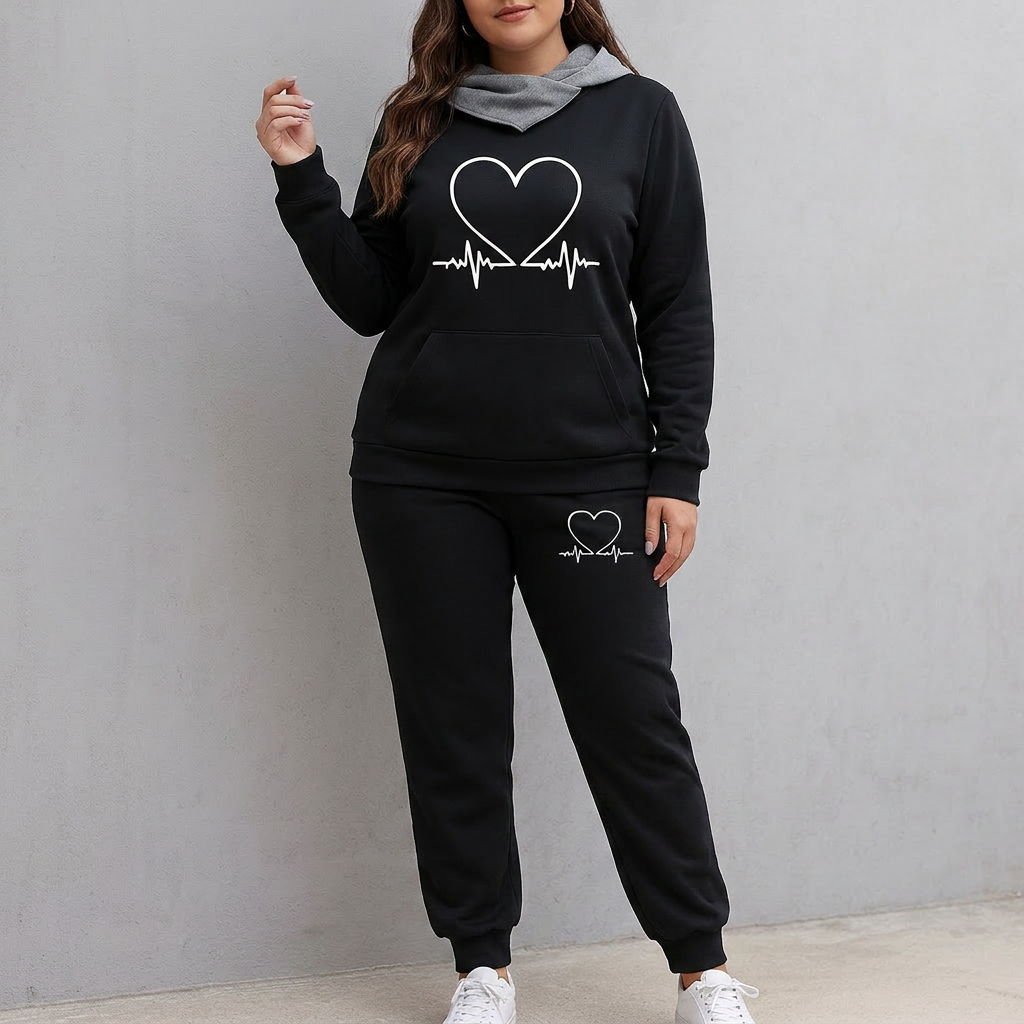 Alison Slogan Print Two-Piece Set