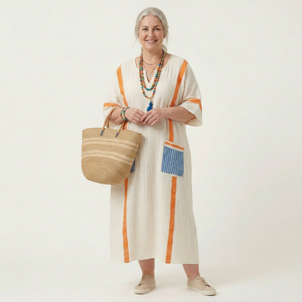 Amanda Striped Round Neck Maxi Dress – view 2