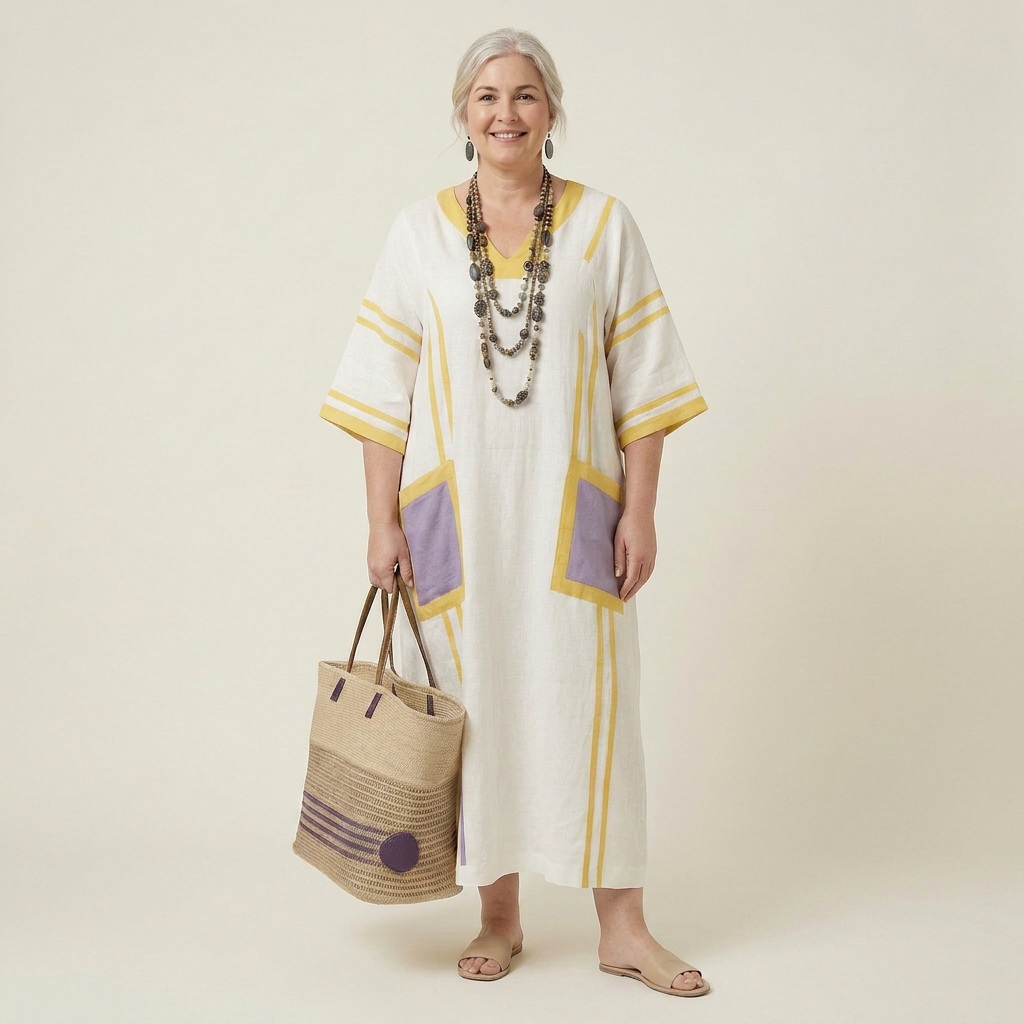 Amanda Striped Round Neck Maxi Dress – view 5