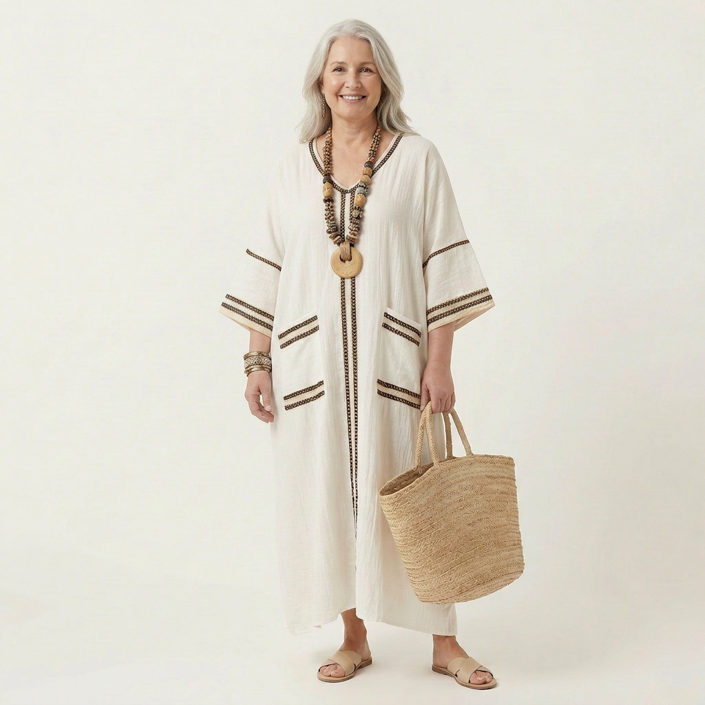 Amanda Striped Round Neck Maxi Dress – view 6