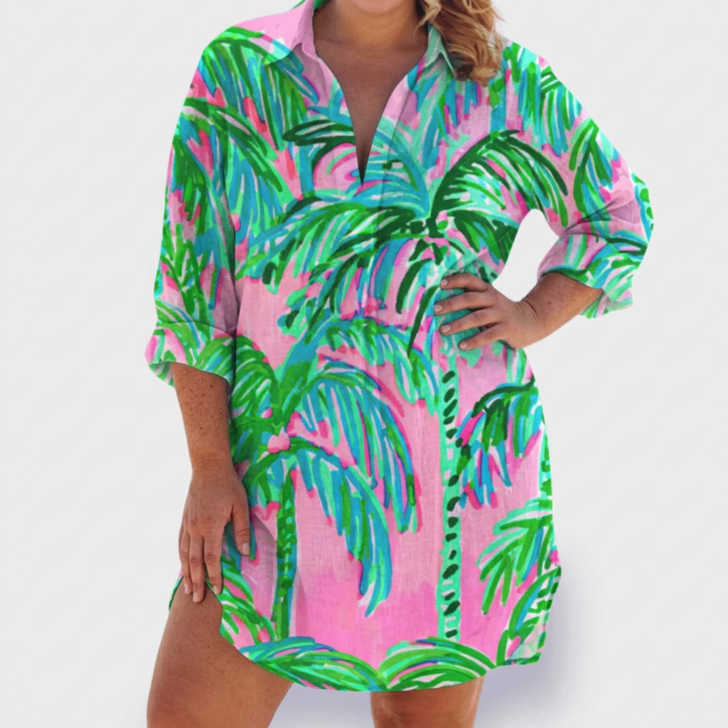 Ana Collared Shirt Dress – view 3