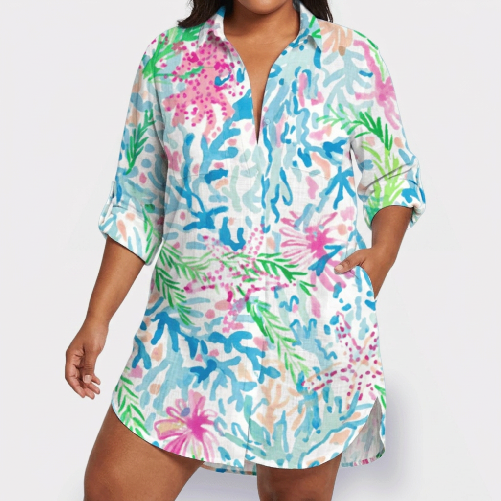Ana Collared Shirt Dress – view 4
