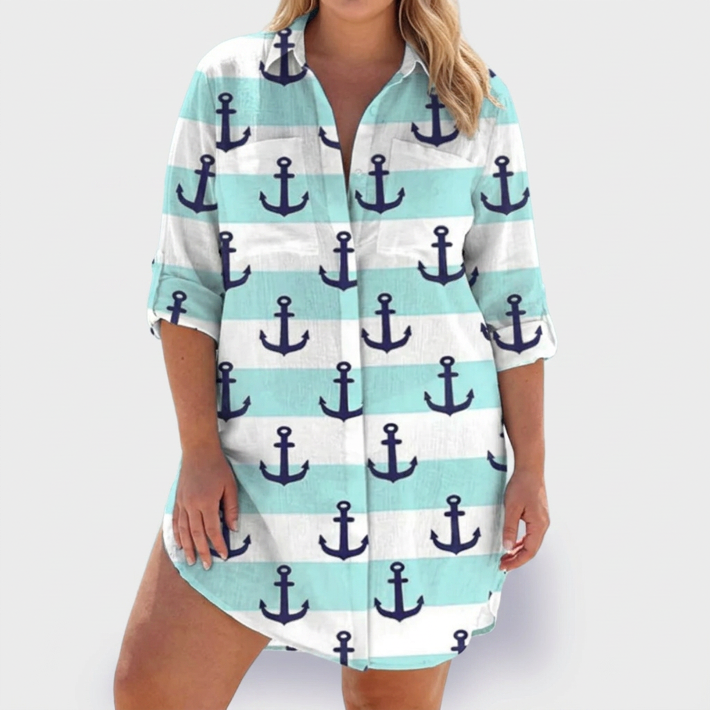 Ana Collared Shirt Dress – view 5