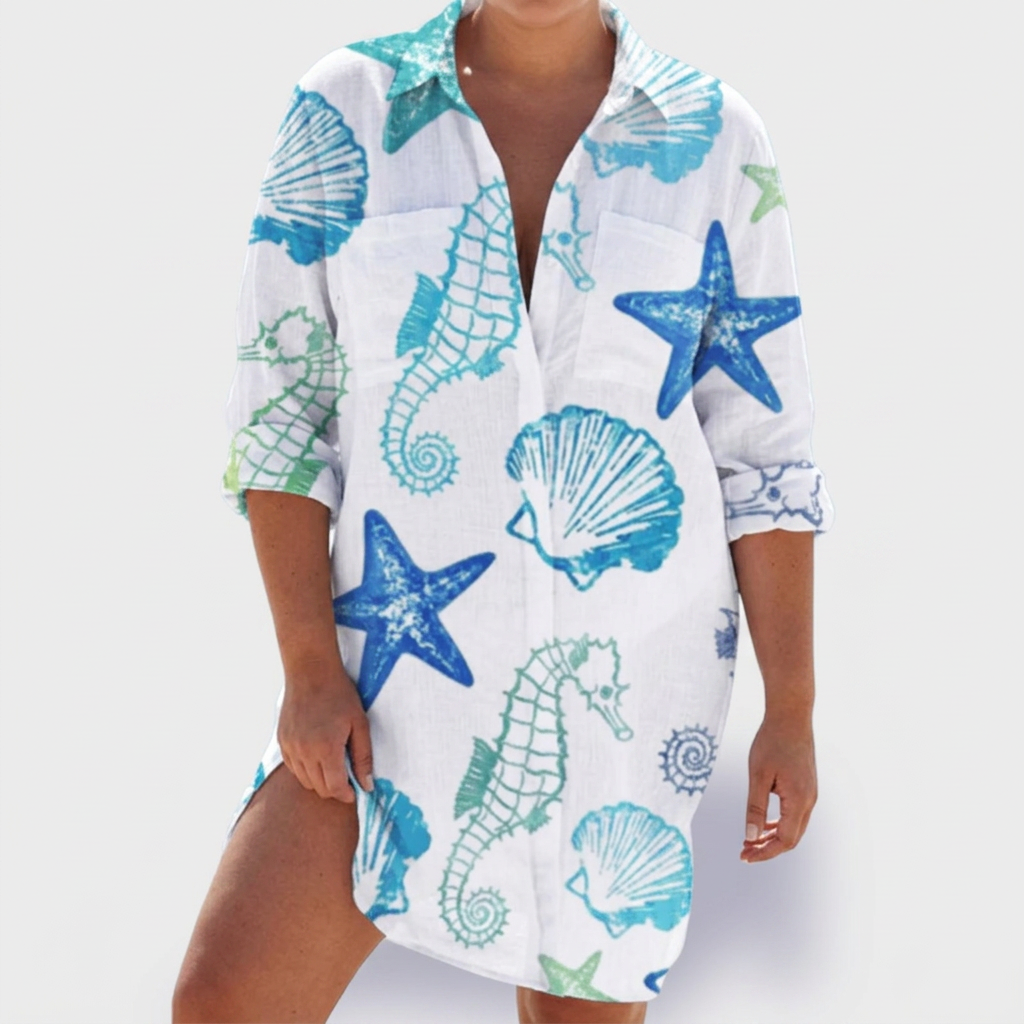 Ana Collared Shirt Dress – view 6