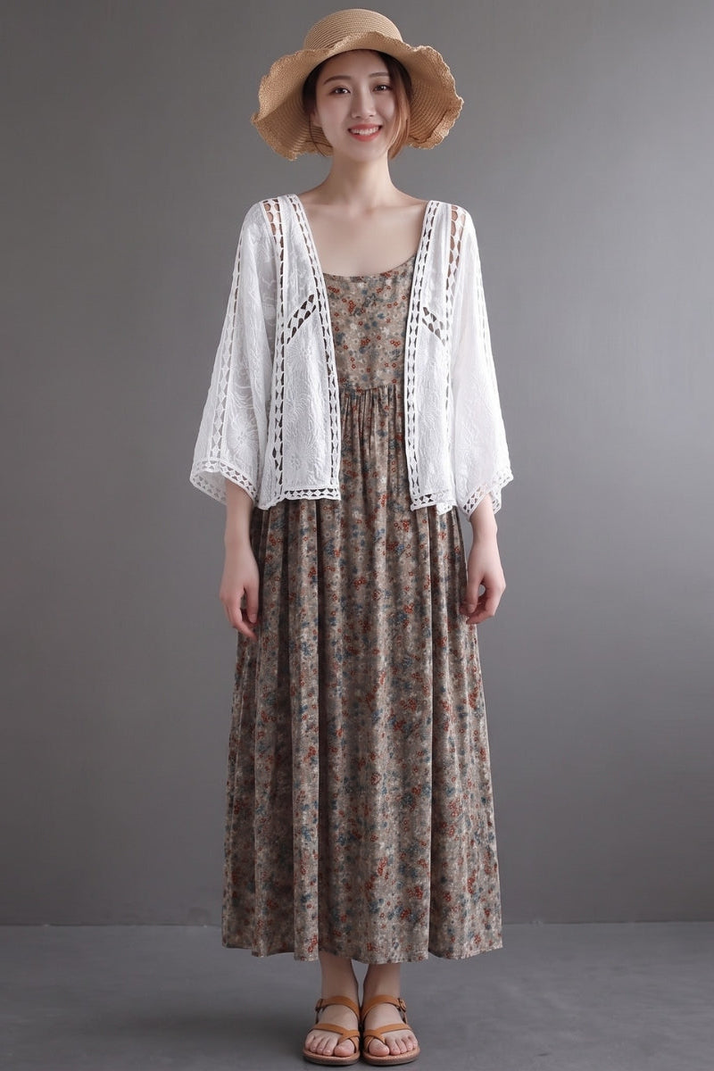 Andrea Crochet 3/4 Sleeve Cardigan – view 4