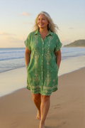 Antonia Damask Collared Mini Dress