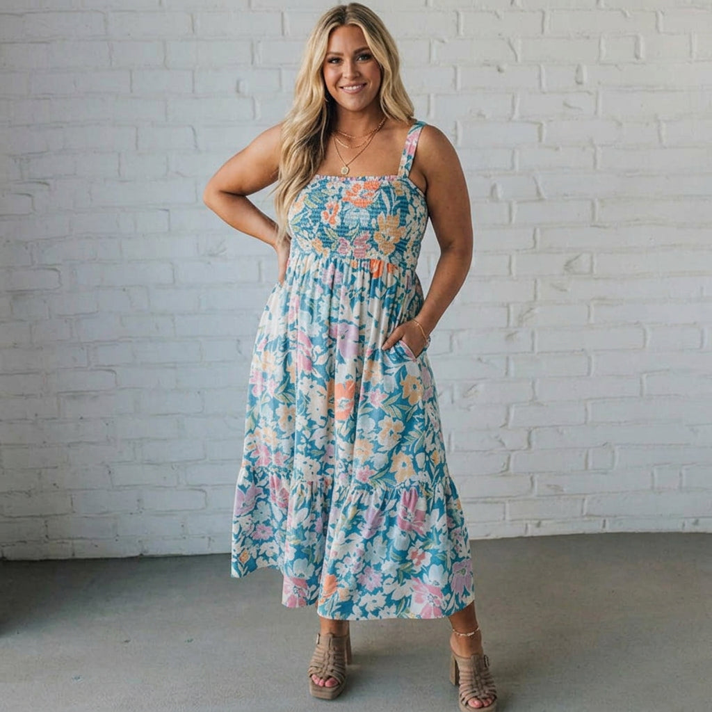 Arlene Floral Square Neck Maxi Dress – view 2