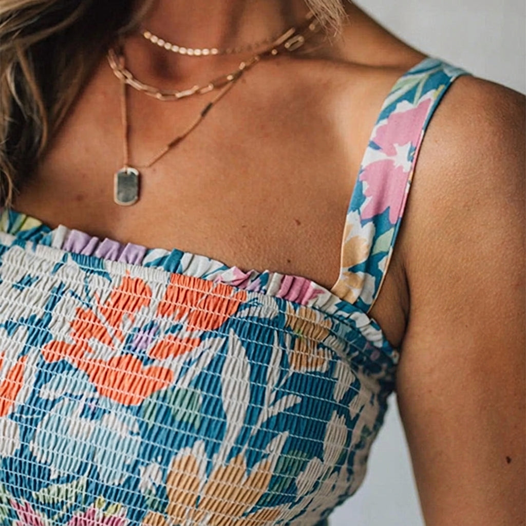 Arlene Floral Square Neck Maxi Dress – view 5