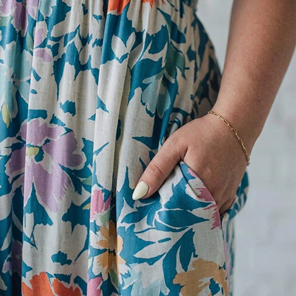 Arlene Floral Square Neck Maxi Dress – view 7