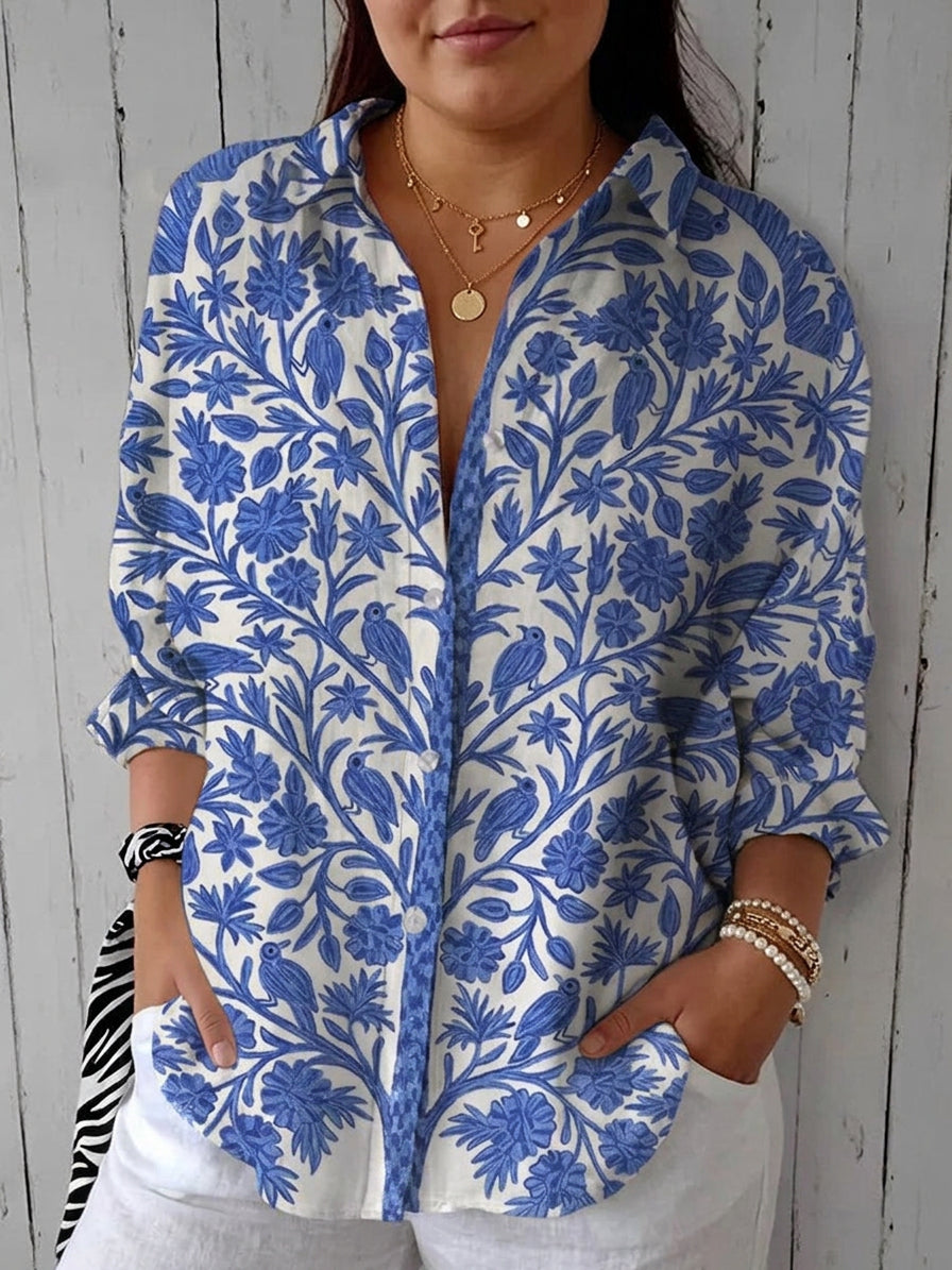Gianna | Floral Collared Blouse
