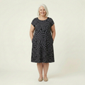 Bailey Abstract Round Neck Knee-Length Dress