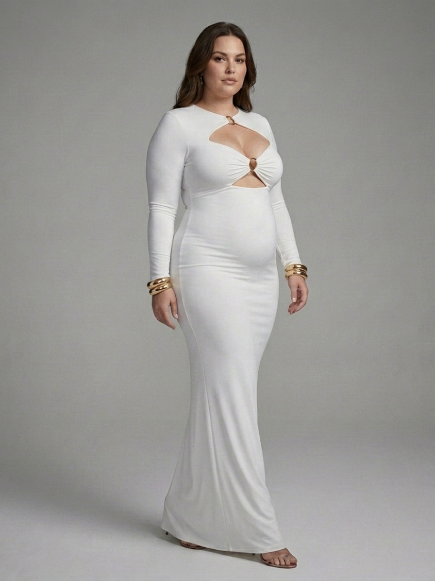 Barbara Mock Neck Maxi Dress – view 2