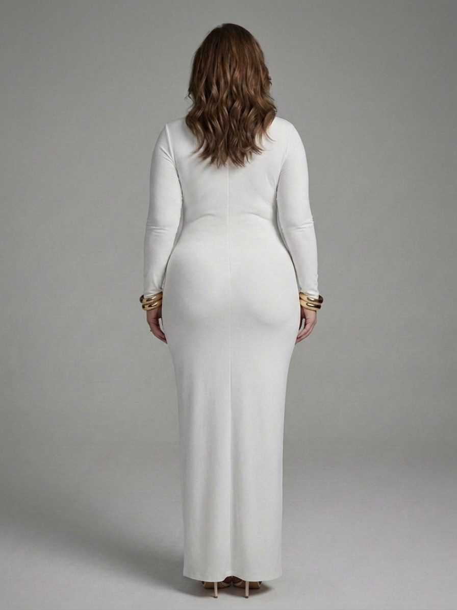 Barbara Mock Neck Maxi Dress – view 3