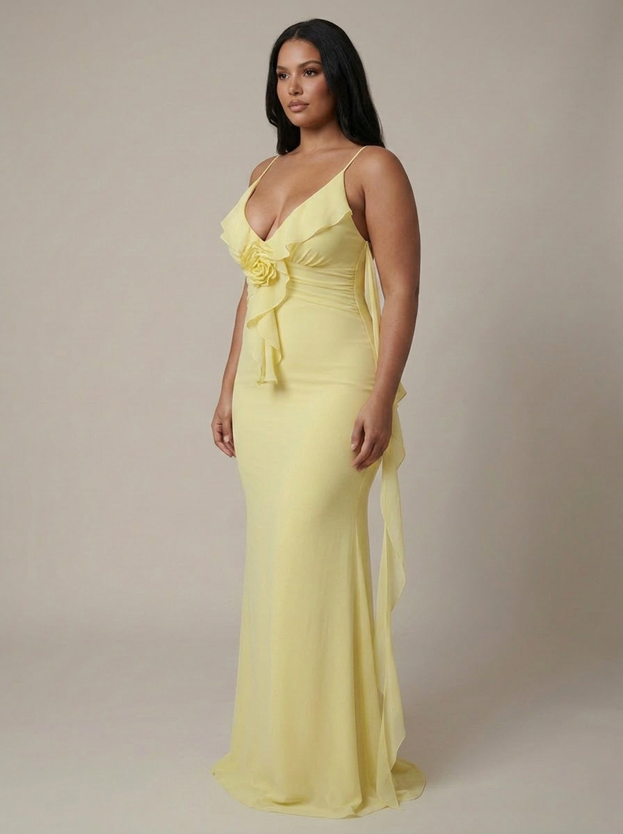 Belinda V-Neck Maxi Dress – view 3