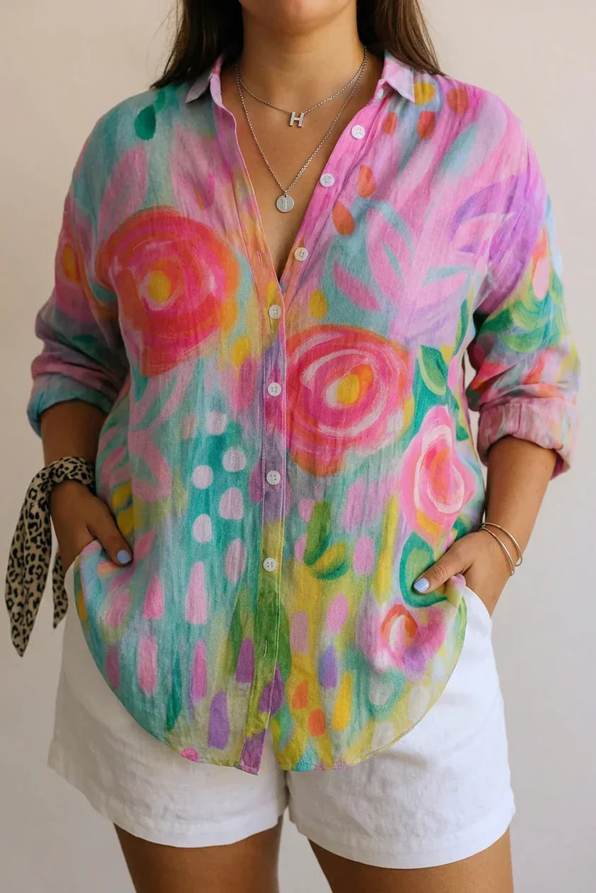 Bernadette Floral Collared Blouse