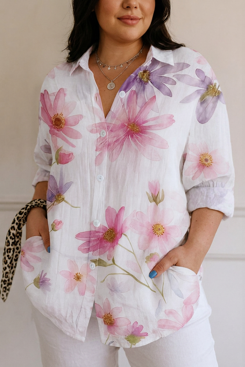 Bernadette Floral Collared Blouse – view 4