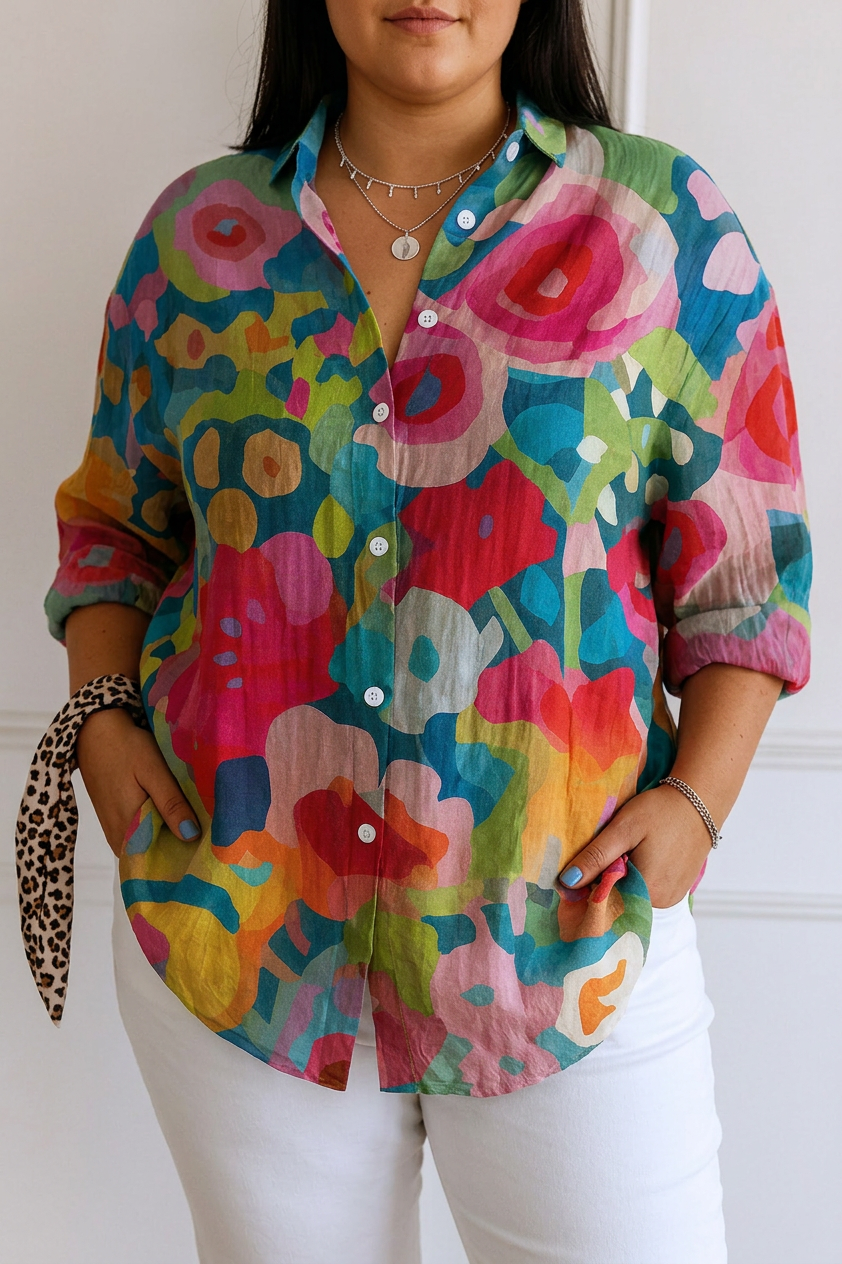 Bernadette Floral Collared Blouse – view 5