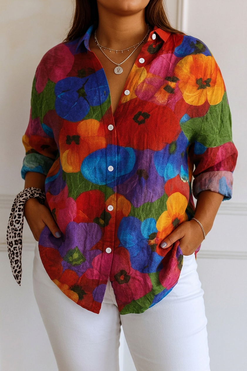 Bernadette Floral Collared Blouse – view 6