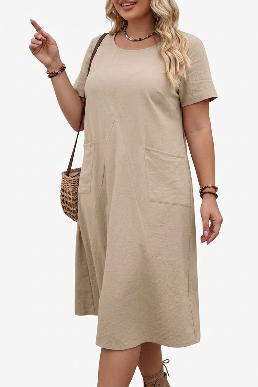 Briana Knit Round Neck Midi Dress – view 7