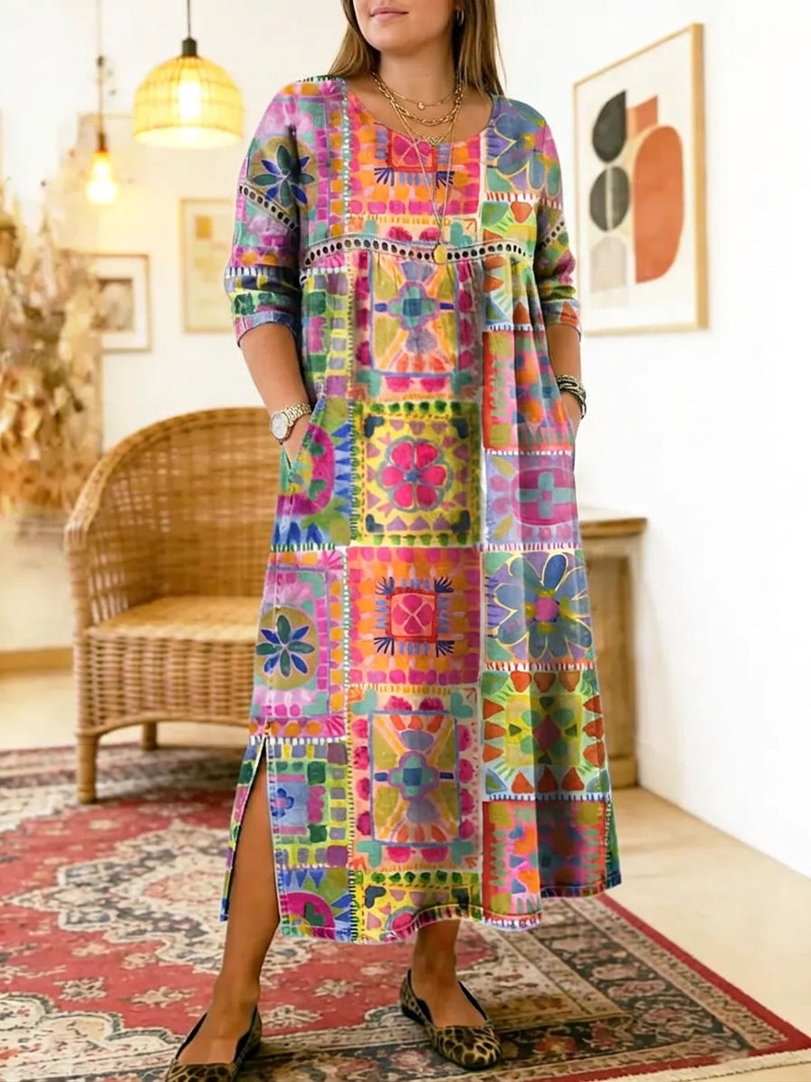 Bridget Round Neck Maxi Dress