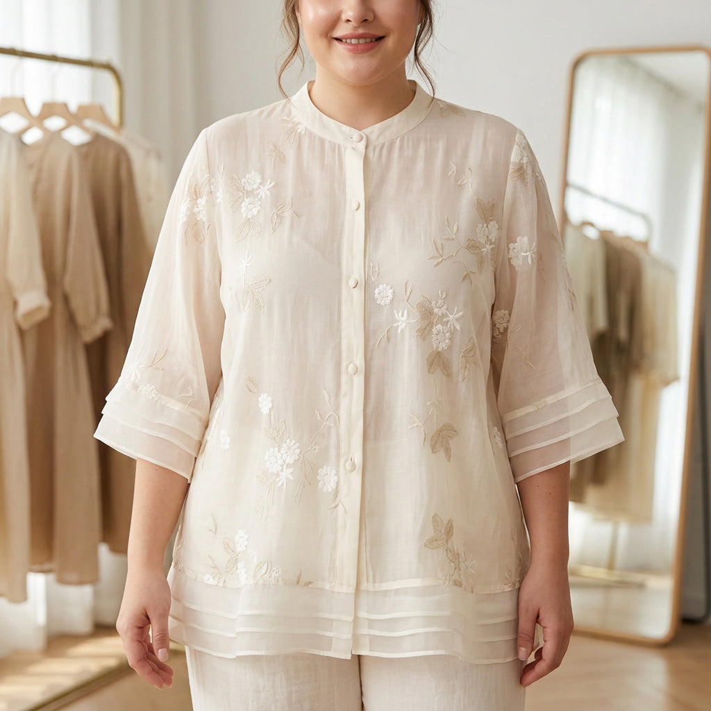 Brittany | Floral Mock Neck Top