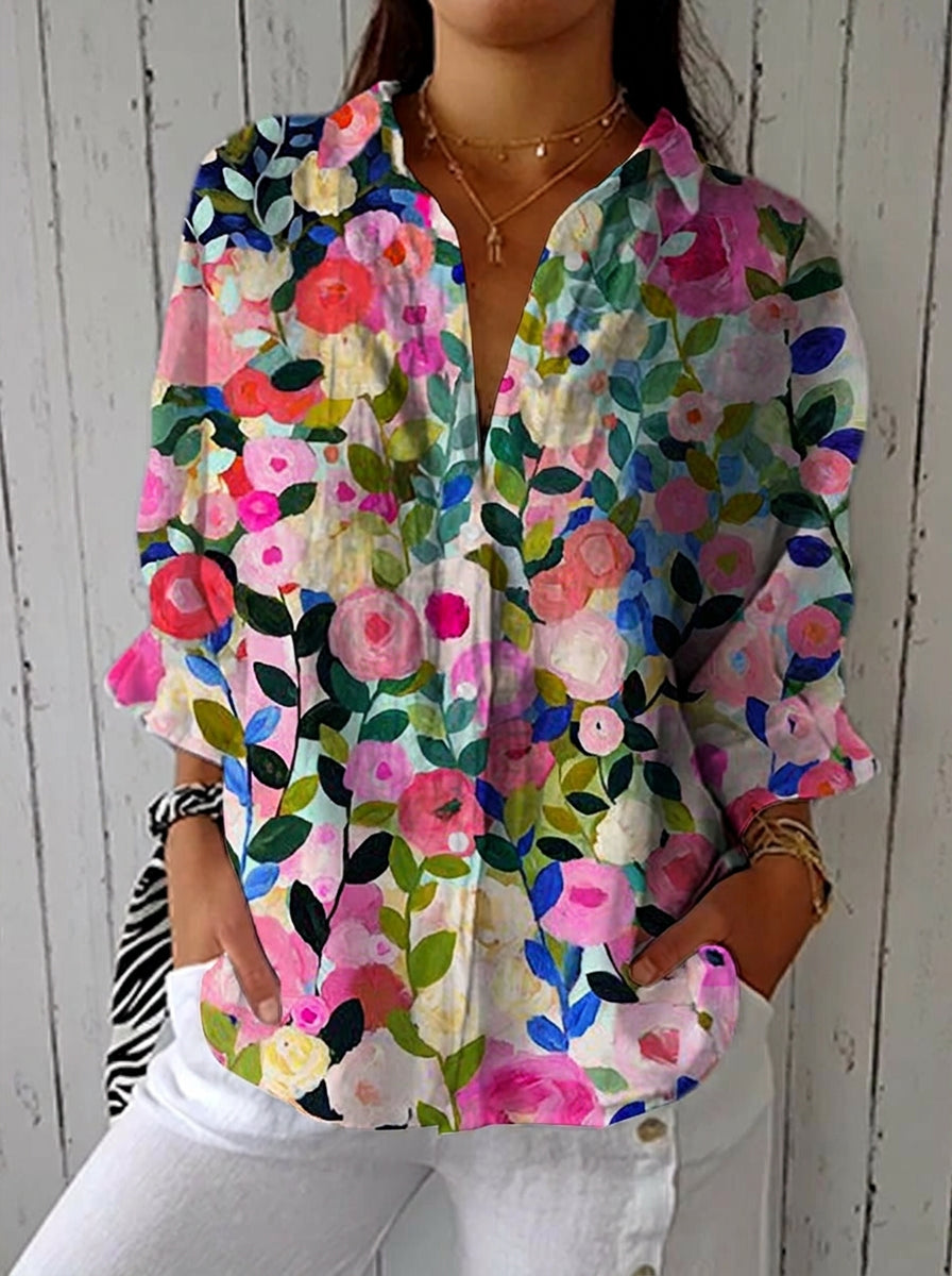 Virginia | Floral Collared Blouse