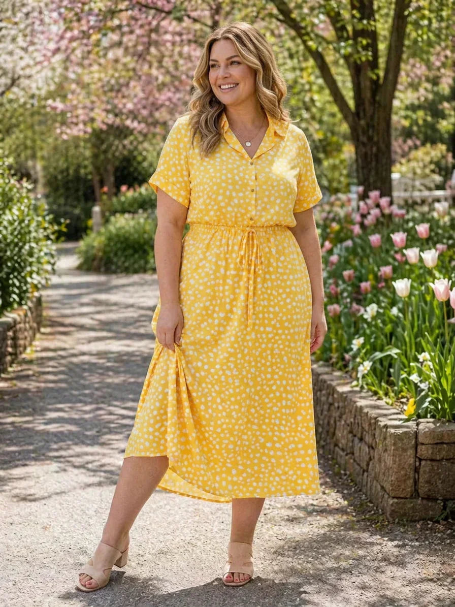 Cadence Floral Collared Maxi Dress
