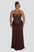 April | Sequin Strapless Maxi Dress