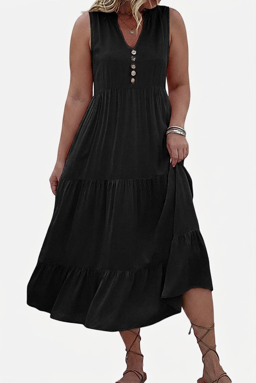 Carol V-Neck Midi Dress