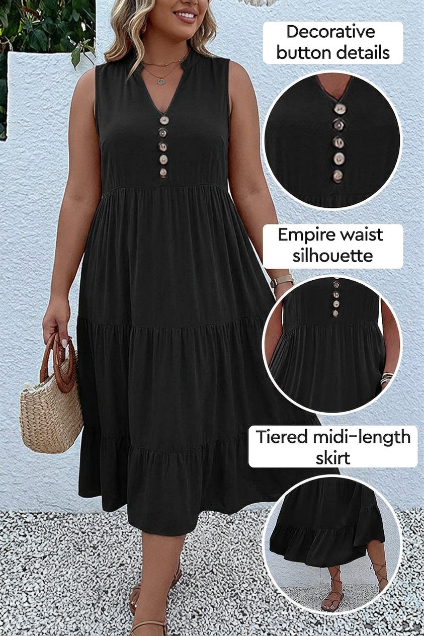 Carol V-Neck Midi Dress – view 2
