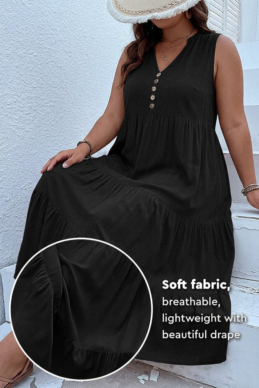 Carol V-Neck Midi Dress – view 3