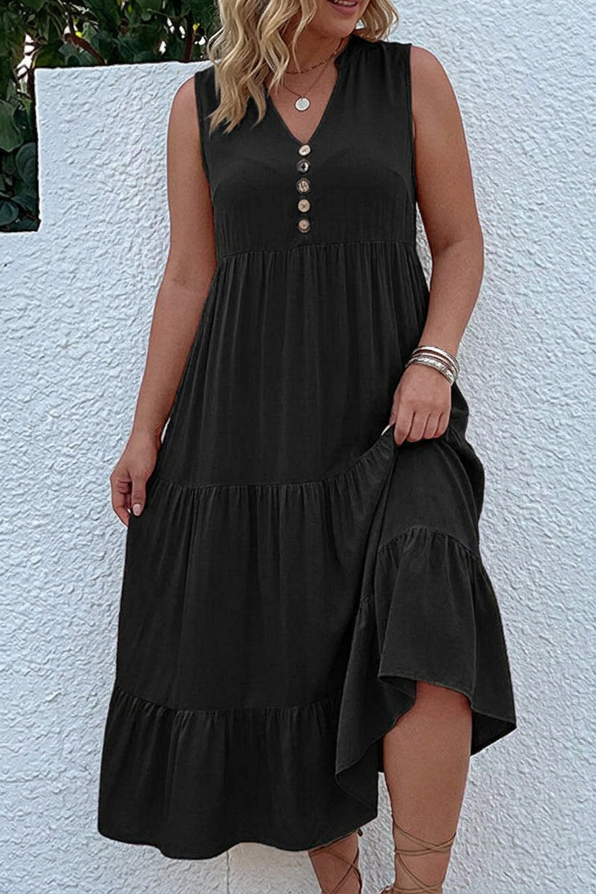 Carol V-Neck Midi Dress – view 4