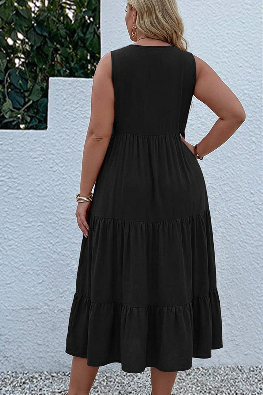 Carol V-Neck Midi Dress – view 5