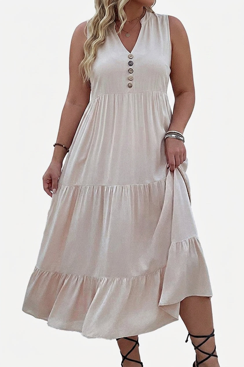 Carol V-Neck Midi Dress – view 7