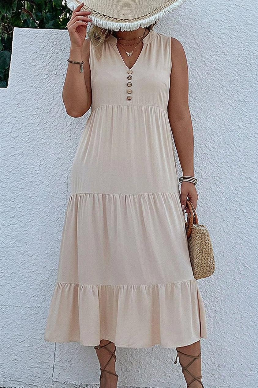Carol V-Neck Midi Dress – view 9