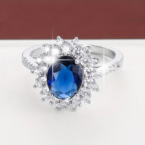 Carrie Halo Cubic Zirconia Ring for Women
