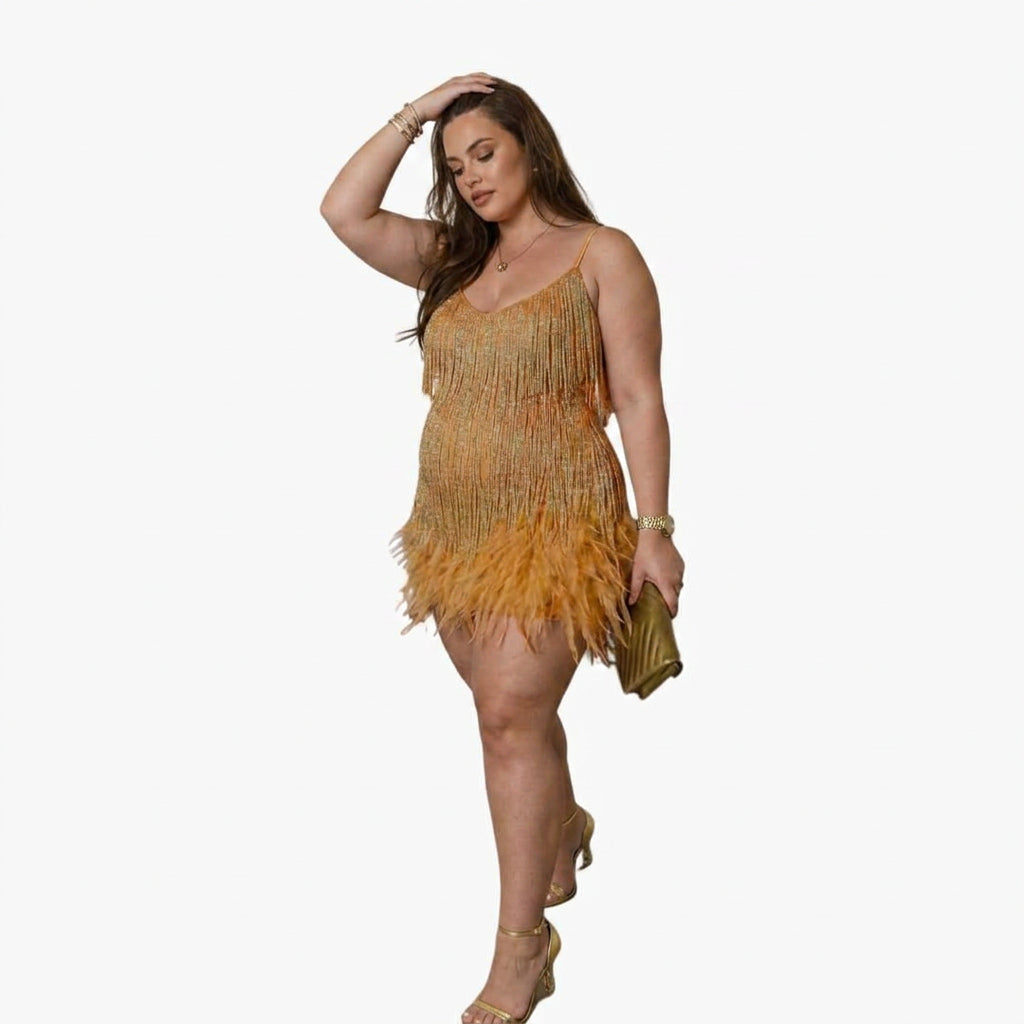 Catherine Sequin V-Neck Mini Dress – view 3