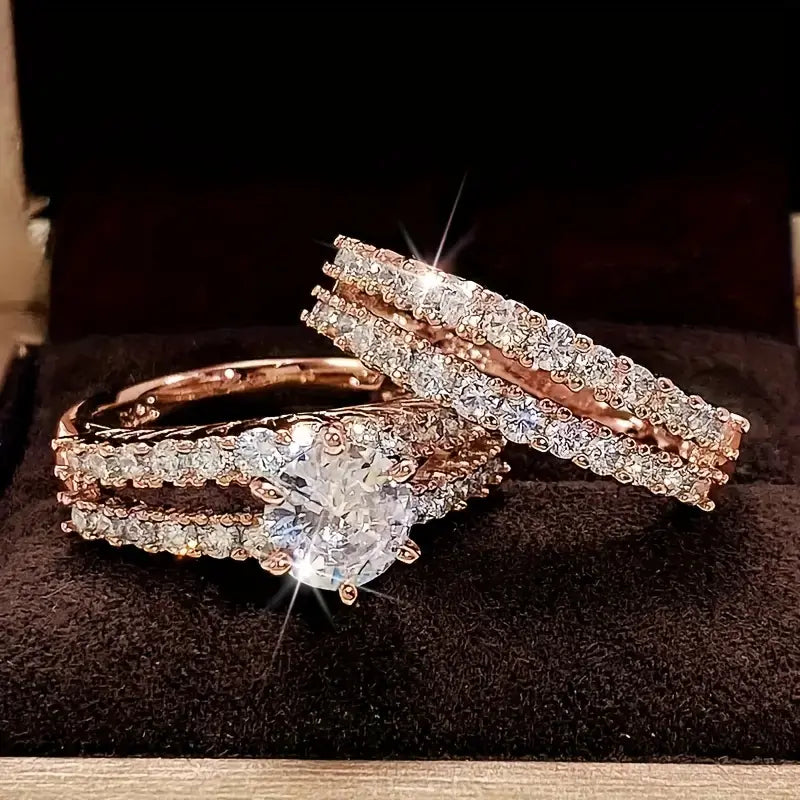 Chelsea Stacking Cubic Zirconia Ring Set for Women – view 3