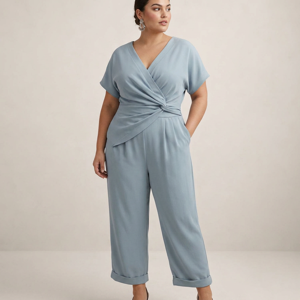Claire Knit V-Neck Jumpsuit – view 2