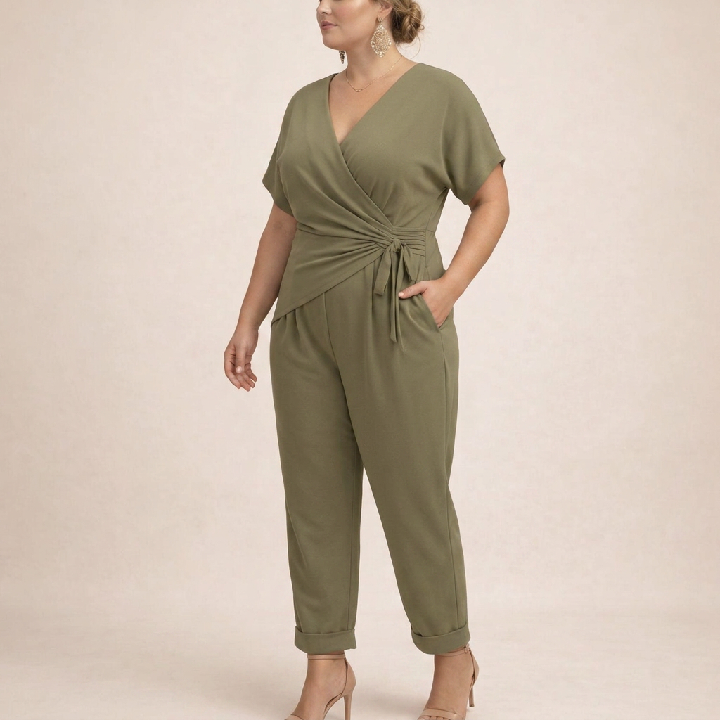 Claire Knit V-Neck Jumpsuit – view 3