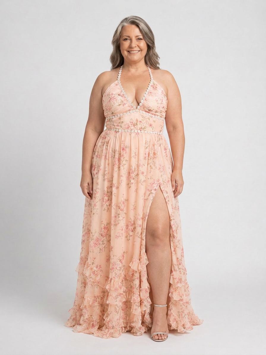 Corinne Mesh Strapless Maxi Dress – view 8