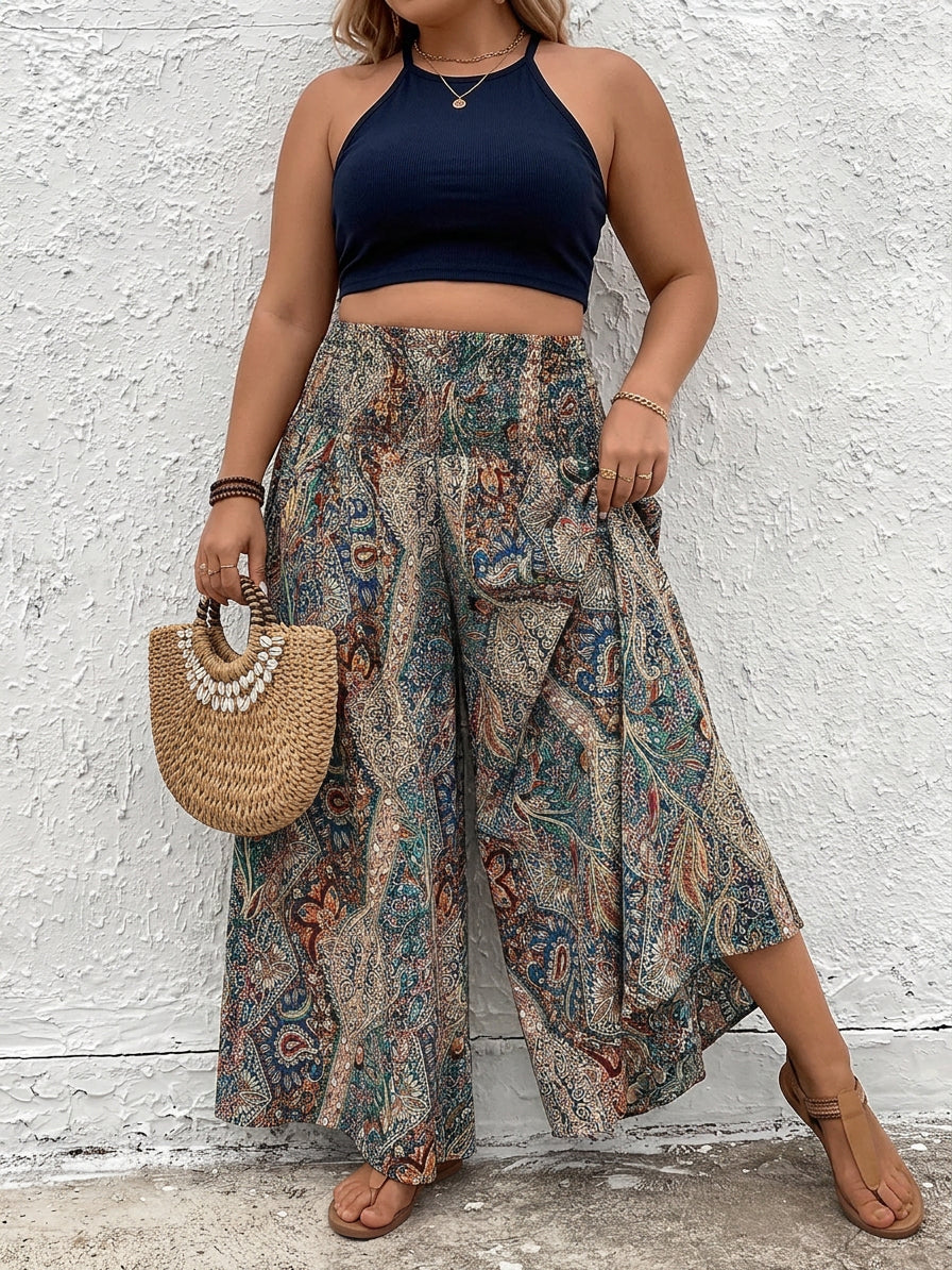 Antonia | Paisley Palazzo Pants