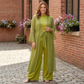 Daisy Chiffon Sleeveless Three-Piece Set