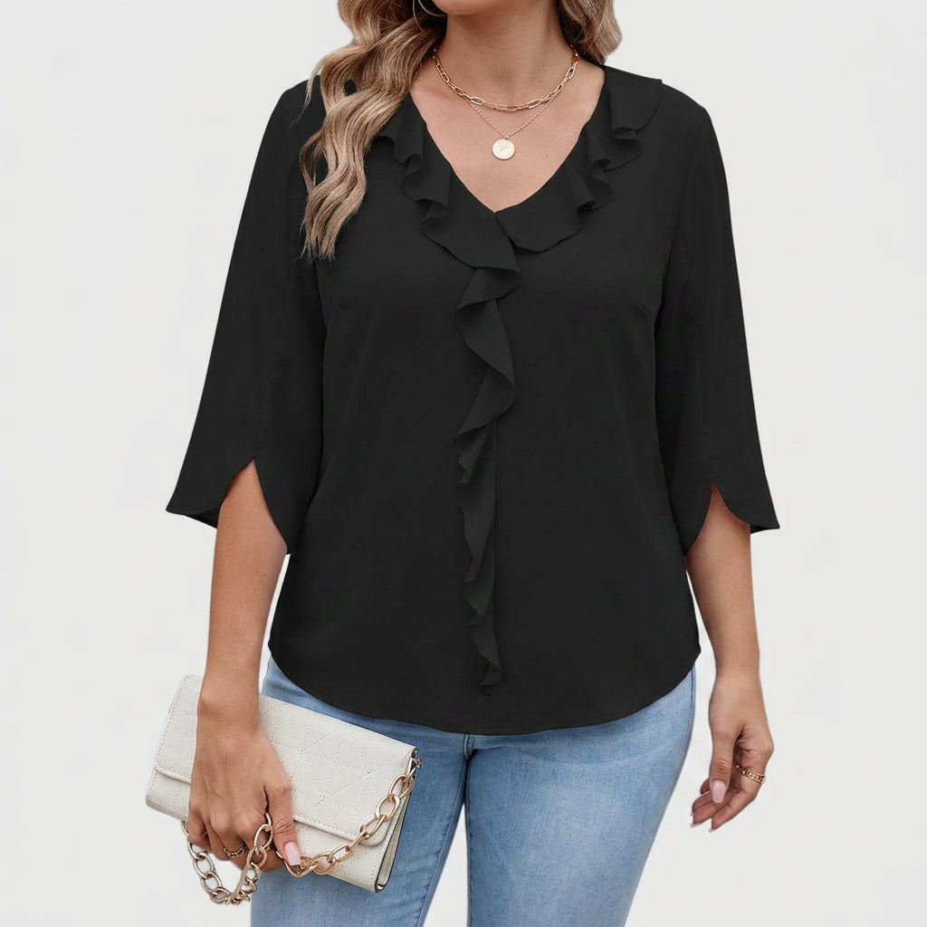 Arabella | Chiffon V-Neck Blouse