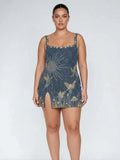 Carla | Sequin Square Neck Mini Dress